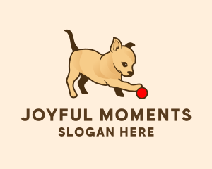 Play - Dog Playing Ball logo design