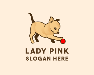 Dog Playing Ball logo design