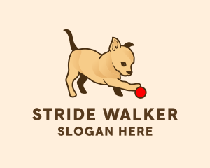 Dog Playing Ball logo design