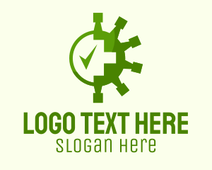 Green - Green Virus Check logo design