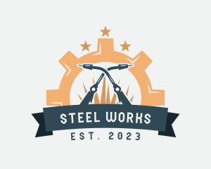 Industrial Cogwheel Welding logo design