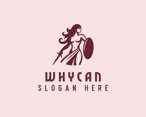 Fitness Woman Warrior Logo