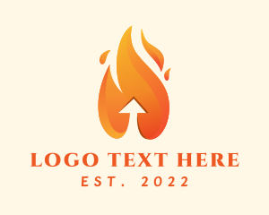 Blazing - Fire Arrow Sustainable Energy logo design