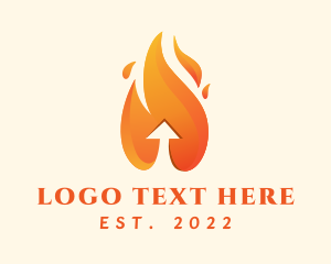 Heating System - Fire Arrow Sustainable Energy logo design