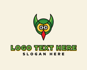 Beak - Owl Bird Face logo design