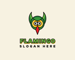 Colorful - Owl Bird Face logo design