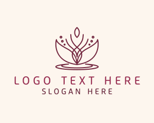 Relax - Lotus Flower Aromatherapy logo design