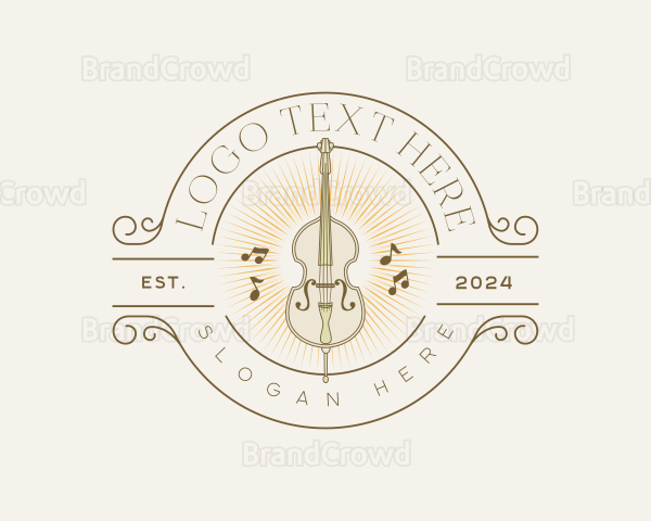 Elegant Musical Cello Logo