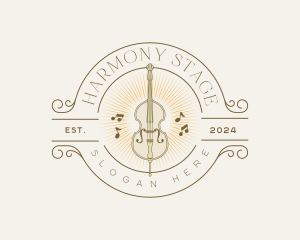 Recital - Elegant Musical Cello logo design