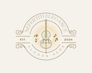 Elegant Musical Cello logo design