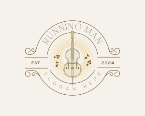 Recording Studio - Elegant Musical Cello logo design