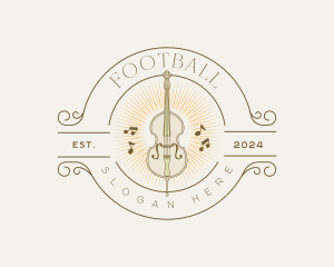 Luxury - Elegant Musical Cello logo design