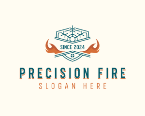 Fire Cold Ventilation logo design