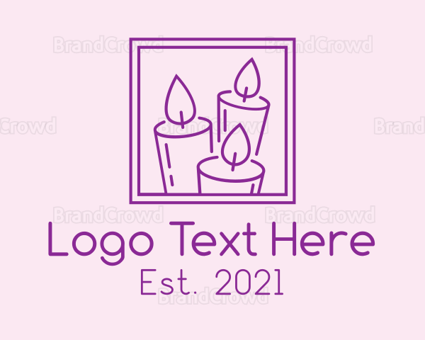 Purple Candle Frame Logo