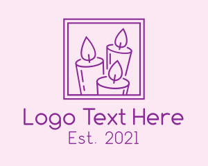 Lenten - Purple Candle Frame logo design