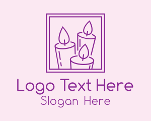 Purple Candle Frame Logo