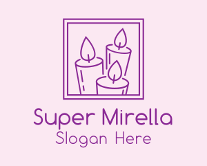 Purple Candle Frame Logo