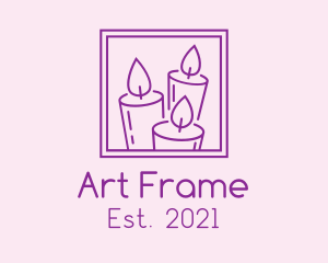 Frame - Purple Candle Frame logo design