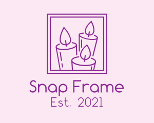 Picture - Purple Candle Frame logo design