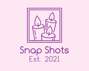 Photograph - Purple Candle Frame logo design