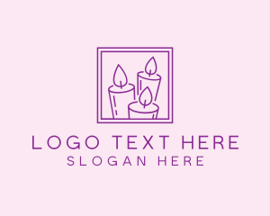 Home Decor - Purple Candle Frame logo design