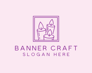 Purple Candle Frame logo design