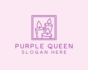 Purple Candle Frame logo design