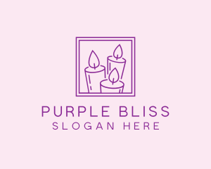 Purple Candle Frame logo design