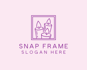 Purple Candle Frame logo design