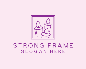 Purple Candle Frame logo design