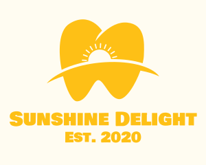 Yellow Sun Tooth logo design