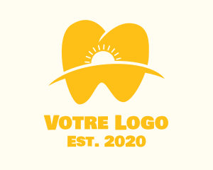 Dentistry - Yellow Sun Tooth logo design