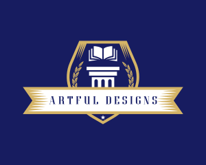 Learning Academy Book School logo design