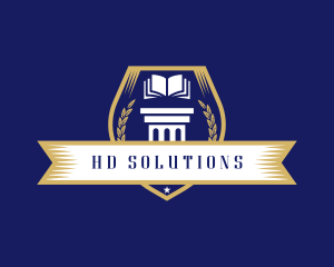 Learning Academy Book School logo design