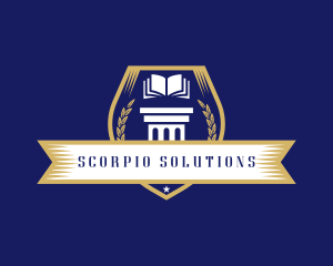 Learning Academy Book School logo design