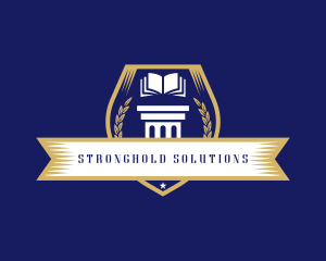 Learning Academy Book School logo design