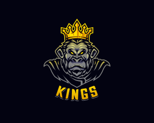 Monkey Crown Gorilla logo design