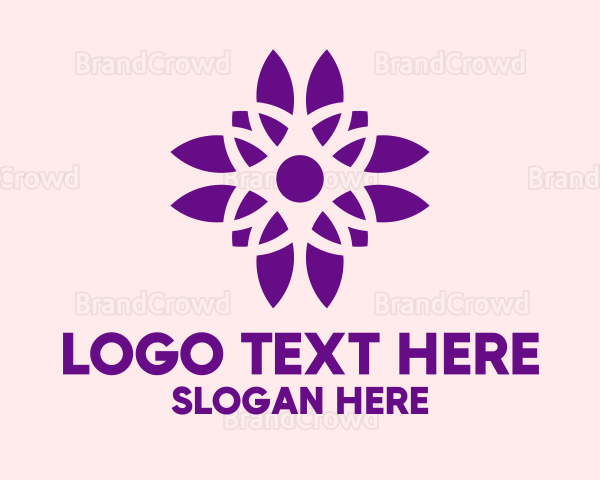 Purple Pretty Flower Logo