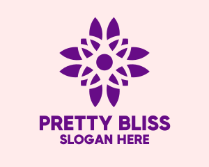 Purple Pretty Flower logo design