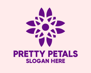 Pretty - Purple Pretty Flower logo design