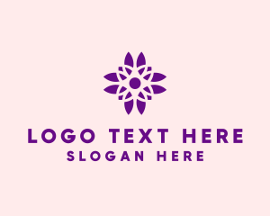 Pretty - Purple Pretty Flower logo design