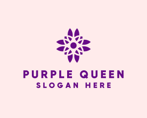 Purple Pretty Flower logo design