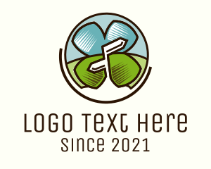Four Leaf Clover - Clover Leaf Direction Signage logo design