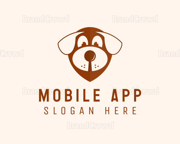 Dog Location Pin Logo