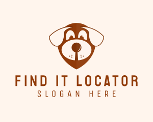 Dog Location Pin logo design