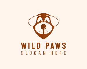 Dog Location Pin logo design