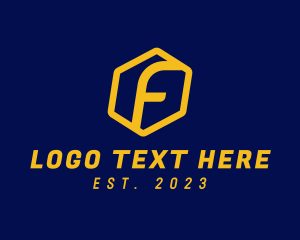 Letter F - Minimalist Outline Letter F Business logo design