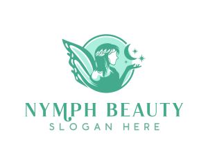 Nymph - Mythical Fairy Goddess logo design