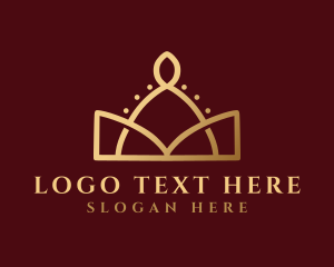 High End - Gold Regal Crown logo design