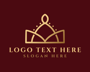 Pageant - Gold Regal Crown logo design